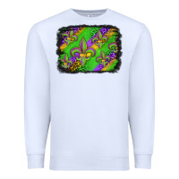 White mardi gras fleur de lis background Premium Sweatshirt - Jasminsmagicworld