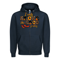 Navy i only smoke the good smokes Zipper Hoodie - AdoDesignShop