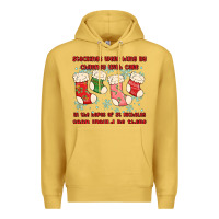 Antique Gold stockings were hung by chimney Premium Hoodie - MaliasSmallBusiness