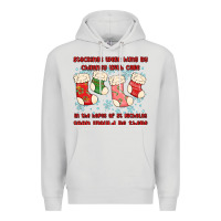 Dove Grey stockings were hung by chimney Premium Hoodie - MaliasSmallBusiness