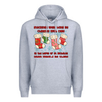 Heather Grey stockings were hung by chimney Premium Hoodie - MaliasSmallBusiness