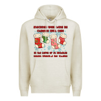 Oatmeal Heather stockings were hung by chimney Premium Hoodie - MaliasSmallBusiness