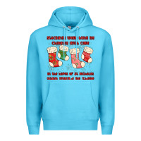 Ocean Blue stockings were hung by chimney Premium Hoodie - MaliasSmallBusiness