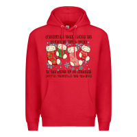 Red stockings were hung by chimney Premium Hoodie - MaliasSmallBusiness