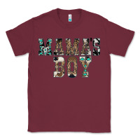 Burgundy Western Mama's Boy Classic Tee - CowhideDigitalArt