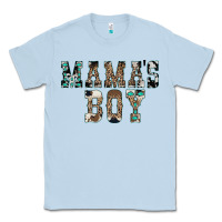 Dusty Blue Western Mama's Boy Classic Tee - CowhideDigitalArt
