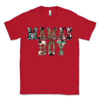 Red Western Mama's Boy Classic Tee - CowhideDigitalArt