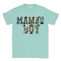Seafoam Western Mama's Boy Classic Tee - CowhideDigitalArt