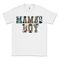 White Western Mama's Boy Classic Tee - CowhideDigitalArt