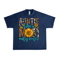 Navy auntie like a mom only cooler Urban Heavy Tee - Zillion Design Studio