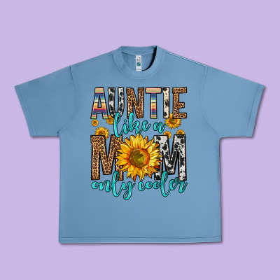 Auntie Like A Mom Only Cooler Urban Heavy Tee Designed By Zillion Design Studio