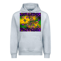 Heather Grey mardi gras street lights Urban Hoodie - LillyAllenDesigns