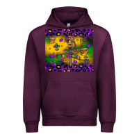 Mauve Wine mardi gras street lights Urban Hoodie - LillyAllenDesigns