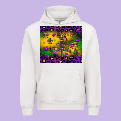 Mardi Gras Street Lights Urban Hoodie Designed By Lillyallendesigns