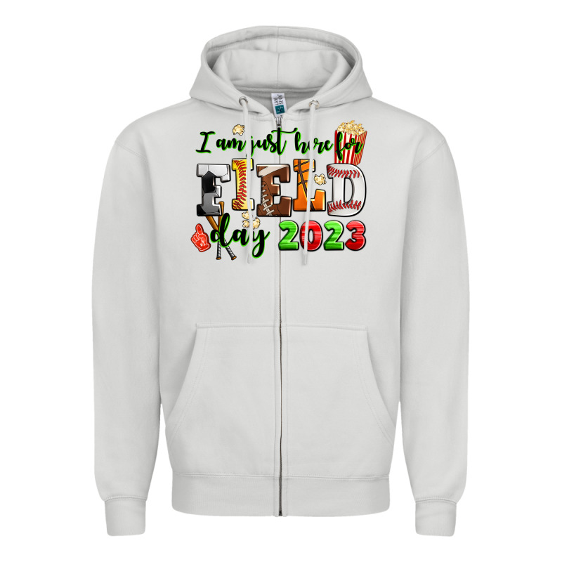 I Am Just Here For Field Day  2023 Zipper Hoodie by AdoDesignShop | Teevron