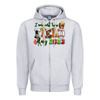 Heather Grey i am just here for field day  2023 Zipper Hoodie - AdoDesignShop