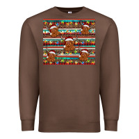 Chestnut christmas turquoise serape highland cow Premium Sweatshirt - BarkalooDesign