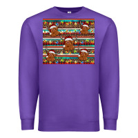Purple christmas turquoise serape highland cow Premium Sweatshirt - BarkalooDesign