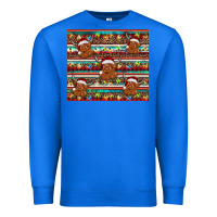 True Royal christmas turquoise serape highland cow Premium Sweatshirt - BarkalooDesign