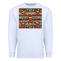 White christmas turquoise serape highland cow Premium Sweatshirt - BarkalooDesign