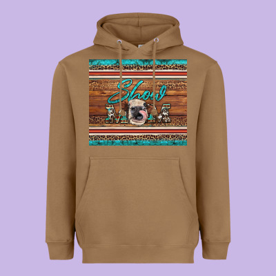 Show Mom Aztec Cowhide Leopard Heifer Heavyweight Hoodie Designed By Artiststas