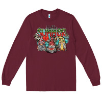 Burgundy hello summer Long Sleeve Tee - SublimationCraftShop