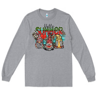 Heather Grey hello summer Long Sleeve Tee - SublimationCraftShop