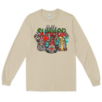 Mushroom hello summer Long Sleeve Tee - SublimationCraftShop