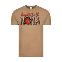 Vintage Coffee basketball nana with leopard Vintage Tee - texasbilliewilder