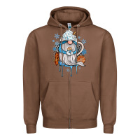 Chestnut winter gnome coffee Zipper Hoodie - JahusDesignShop