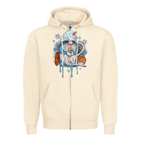 Sandshell winter gnome coffee Zipper Hoodie - JahusDesignShop