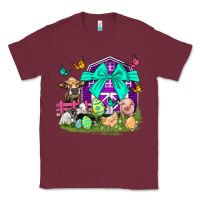Burgundy Easter Farm Animal Easter Day Classic Tee - Neo Western