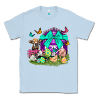 Dusty Blue Easter Farm Animal Easter Day Classic Tee - Neo Western