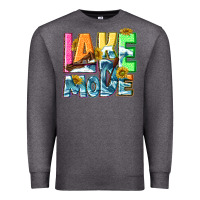 Charcoal Heather Lake mode summer Premium Sweatshirt - NancyCooperArtShop