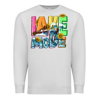 Dove Grey Lake mode summer Premium Sweatshirt - NancyCooperArtShop