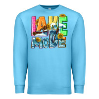 Ocean Blue Lake mode summer Premium Sweatshirt - NancyCooperArtShop