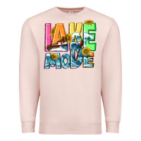 Pale Pink Lake mode summer Premium Sweatshirt - NancyCooperArtShop