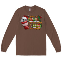 Chestnut Coffee  Jesus Long Sleeve Tee - CowhideDigitalArt
