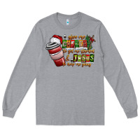 Heather Grey Coffee  Jesus Long Sleeve Tee - CowhideDigitalArt