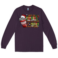 Plum Coffee  Jesus Long Sleeve Tee - CowhideDigitalArt