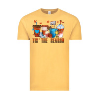 Vintage Mustard basketball tisthe season coffee cups Vintage Tee - texasbilliewilder