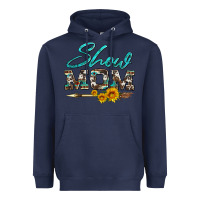 Navy show mom aztec cowhide sunflower and arrow Heavyweight Hoodie - Artiststas