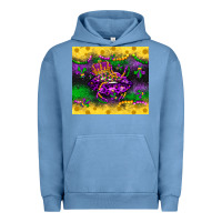 Pigment Pebble Blue mardi gras lips Urban Hoodie - LillyAllenDesigns
