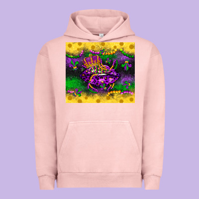 Mardi Gras Lips Urban Hoodie Designed By Lillyallendesigns