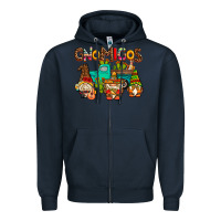 Navy gnomigos Zipper Hoodie - AdoDesignShop