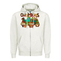 Oatmeal Heather gnomigos Zipper Hoodie - AdoDesignShop
