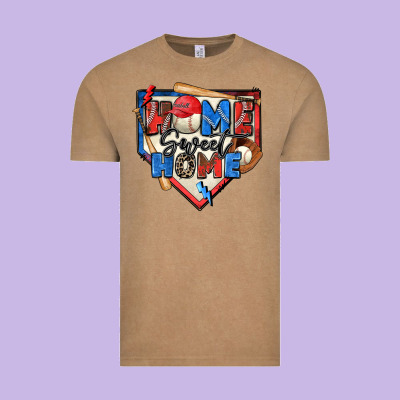 Home Sweet Home Baseball Vintage Tee Designed By Zillion Design Studio