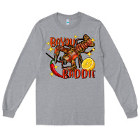 Heather Grey crawfish bayou baddie Long Sleeve Tee - FaDigitalArtStudio