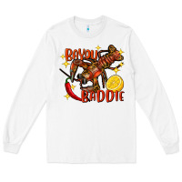 White crawfish bayou baddie Long Sleeve Tee - FaDigitalArtStudio