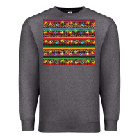 Charcoal Heather Christmas lights serape Premium Sweatshirt - BarkalooDesign